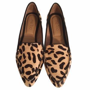 COPY -ME TOO Audra Calf Hair Leopard Print Flat 9M